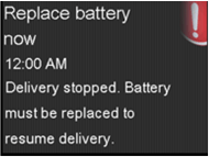 Replace battery now alert