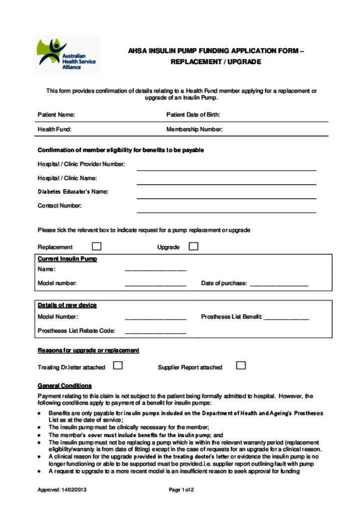 Application Form Of Australian Passport, Ahsa Insulin Pump Funding Application Form, Application Form Of Australian Passport